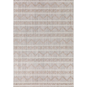 Bali - tapis moderne motif aztèque, beige