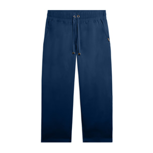 Pantaloni Cropped in Popeline elasticizzato