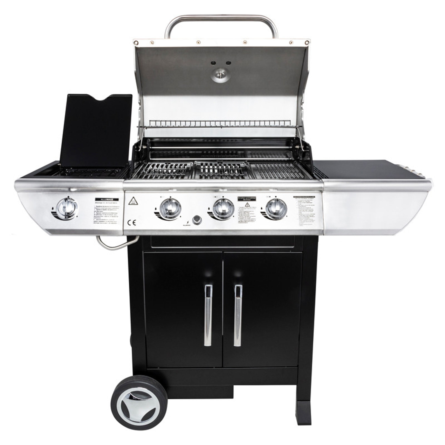 Barbecue au gaz BALTIMORE - 3 brûleurs 10,5kW + réchaud