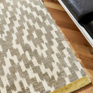 Tapis salon et chambre fait à la main en laine motif scandinave CALINOR