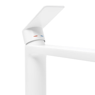 B-Way Mitigeur XL pour lavabo avec levier, Blanc mat