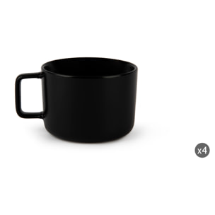 Set 4 Tazze Jumbo Excelsa – Nordic, Stoneware Nero