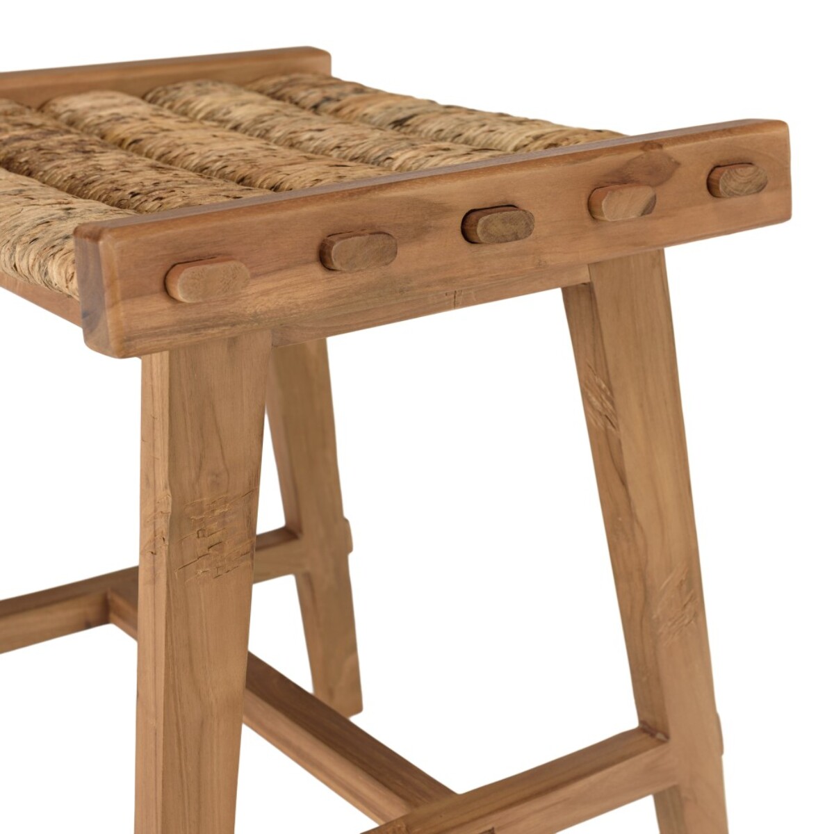 SIXTINE - Tabouret assise en tissage d'abaca naturel