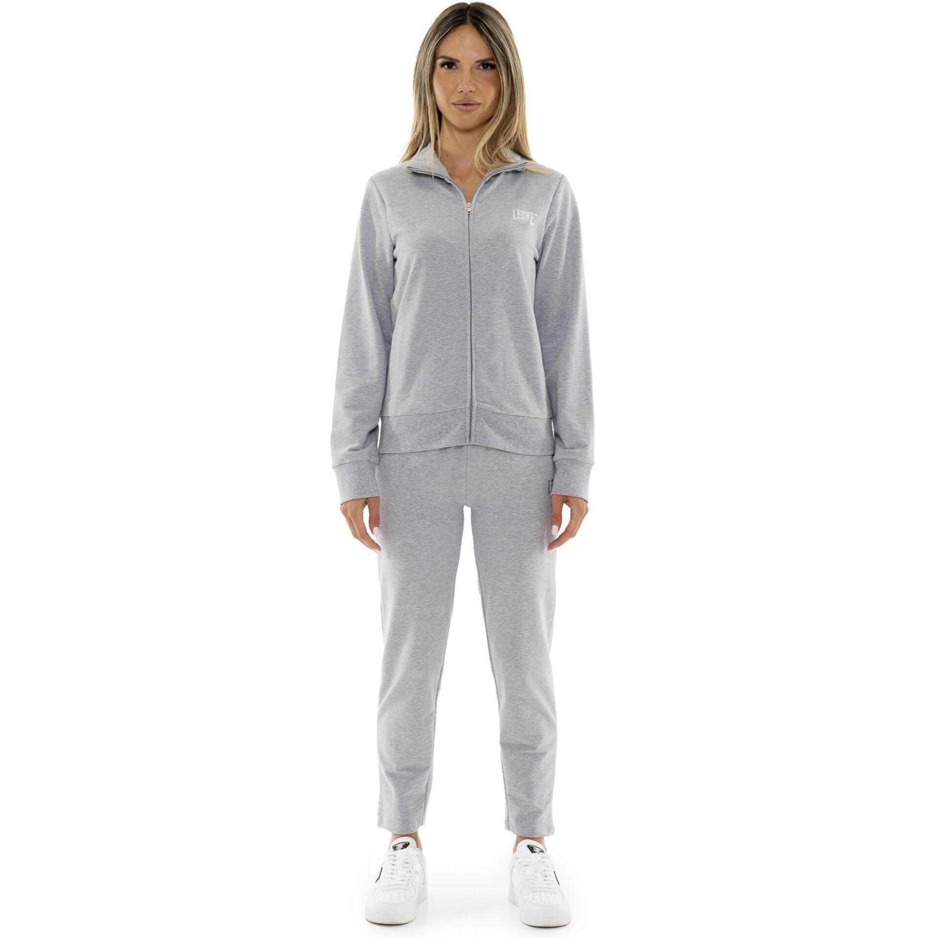 Tuta da donna in cotone non Felpeto con colletto e zip Leone Summer Bright