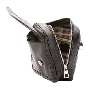 Pochette  unisex In Vera pelle Made in Italy 24x20x6 cm