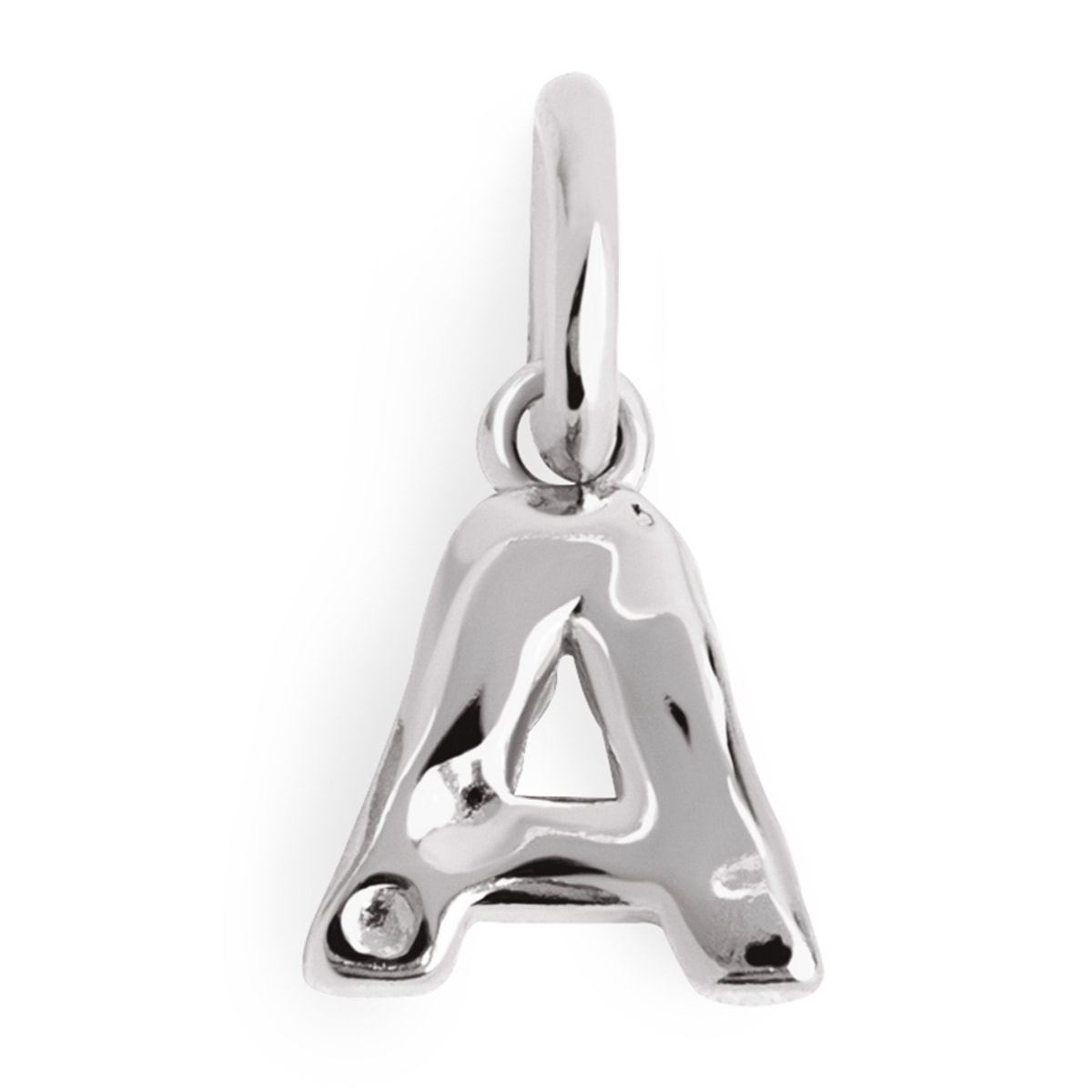Charm Letter Organic in Argento