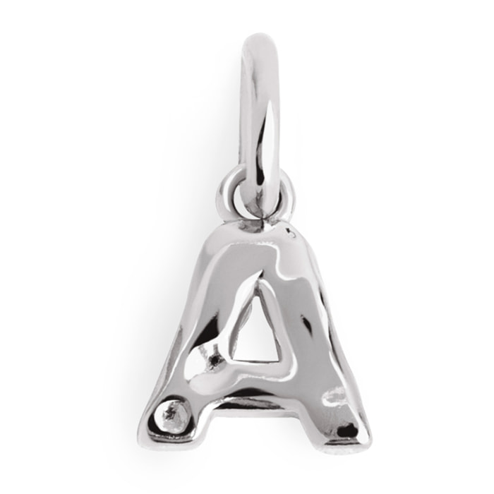 Charm Letter Organic in Argento