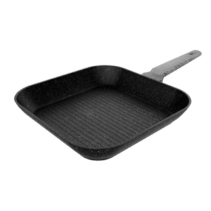 Cecotec Gill Polka Exclusive 28 Grill Wood&Rock. Diamètre 28 cm, manche froid en