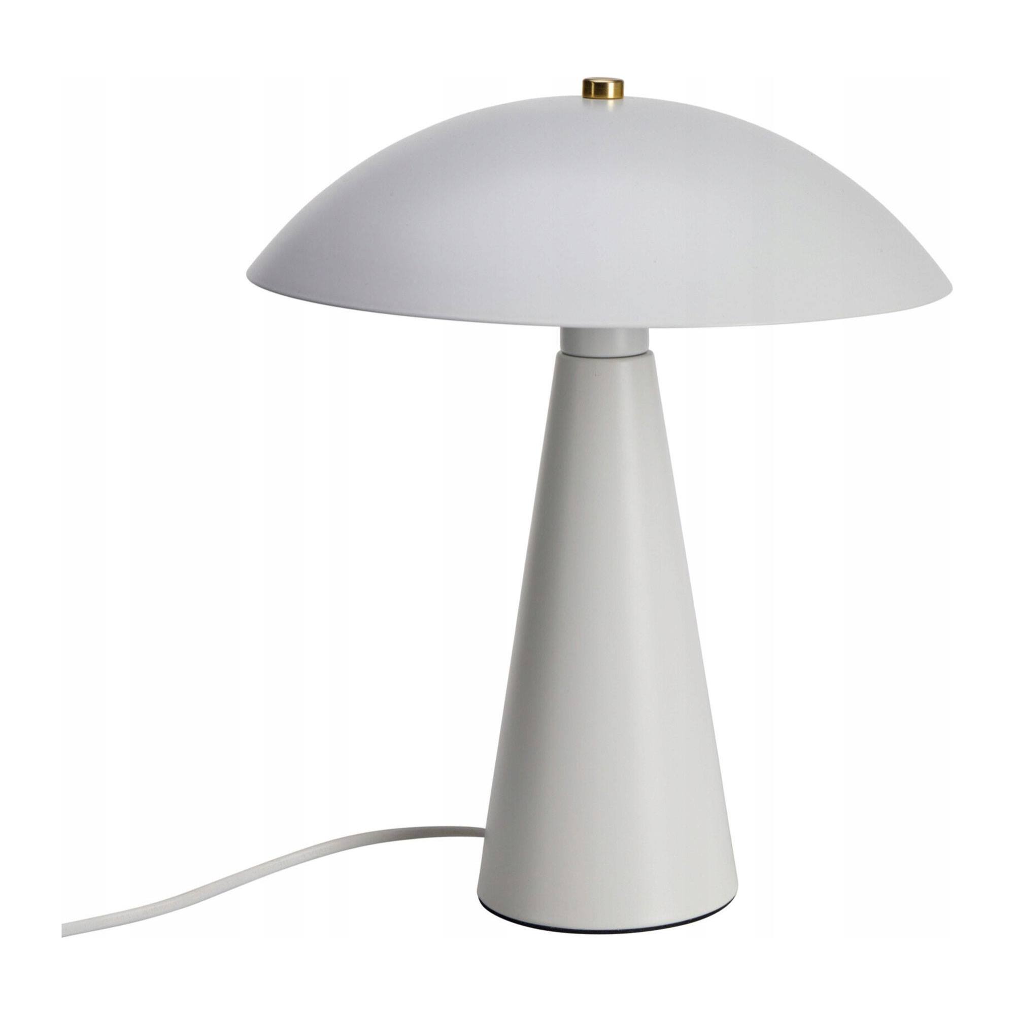Lámpara de mesa metálica Blanco roto 26x31cm con pantalla grande y casquillo E14