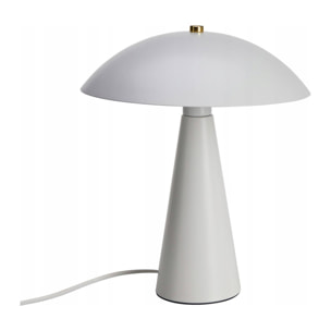 Lámpara de mesa metálica Blanco roto 26x31cm con pantalla grande y casquillo E14