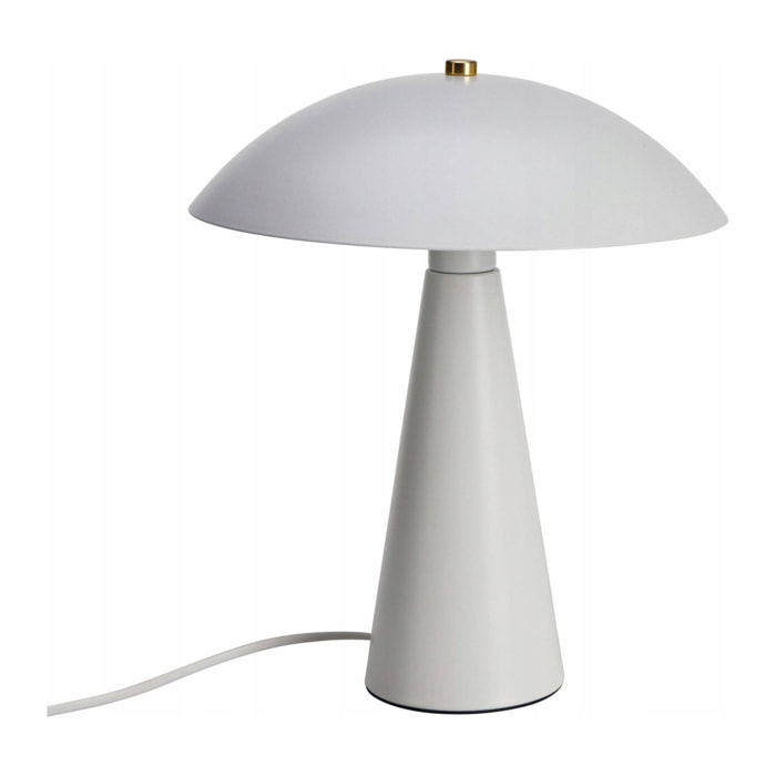 Lámpara de mesa metálica Blanco roto 26x31cm con pantalla grande y casquillo E14