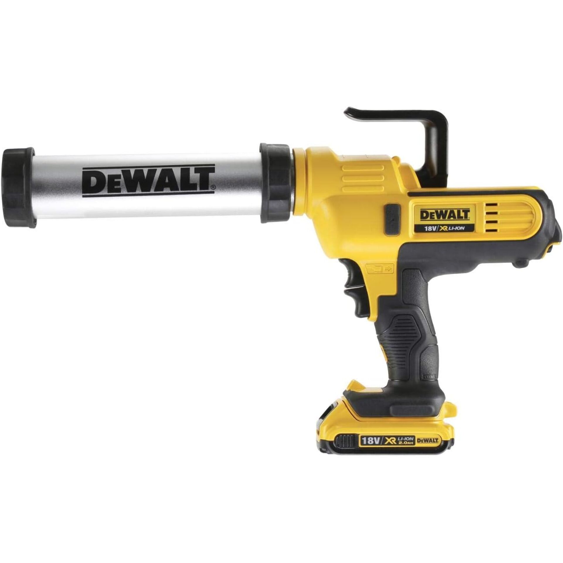 Pistolet à mastic XR 18V - Cartouche 300/400 ml - DEWALT - avec 1 batterie 18v 2.0 Ah - DCE571D1-QW