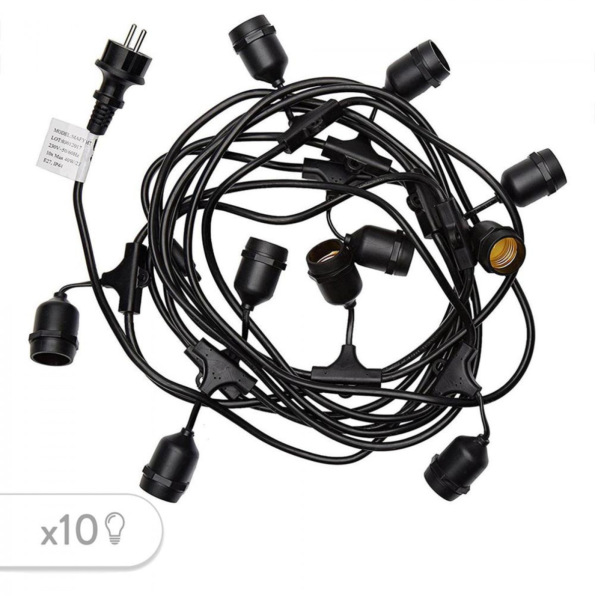 Guirlande connectable MAFY 10 ampoules E27 6M