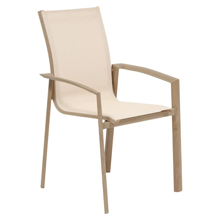 Fauteuil de jardin Axant beige lin/miel