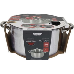 Faitout COOK CONCEPT 7L induction avec couvercle