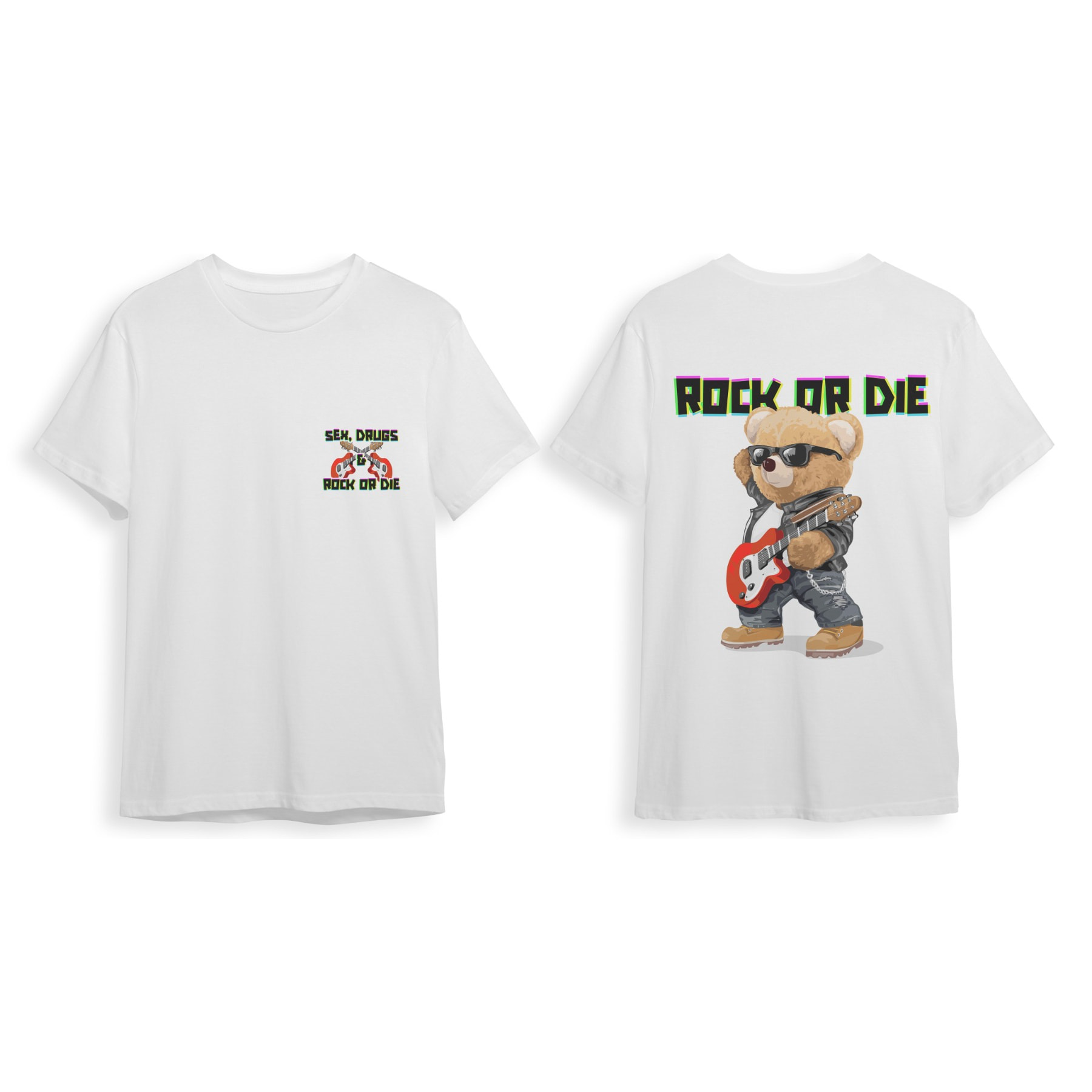 CAMISETA ROCK OR DIE CHICO IDOL BEAR TALLA S