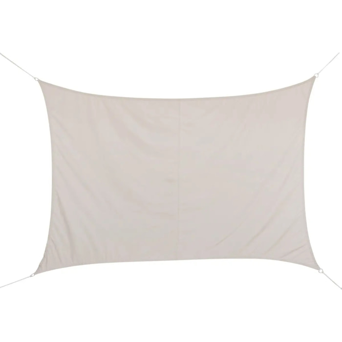 Voile d'ombrage rectangulaire "Curacao" blé 3 x 2m en polyester