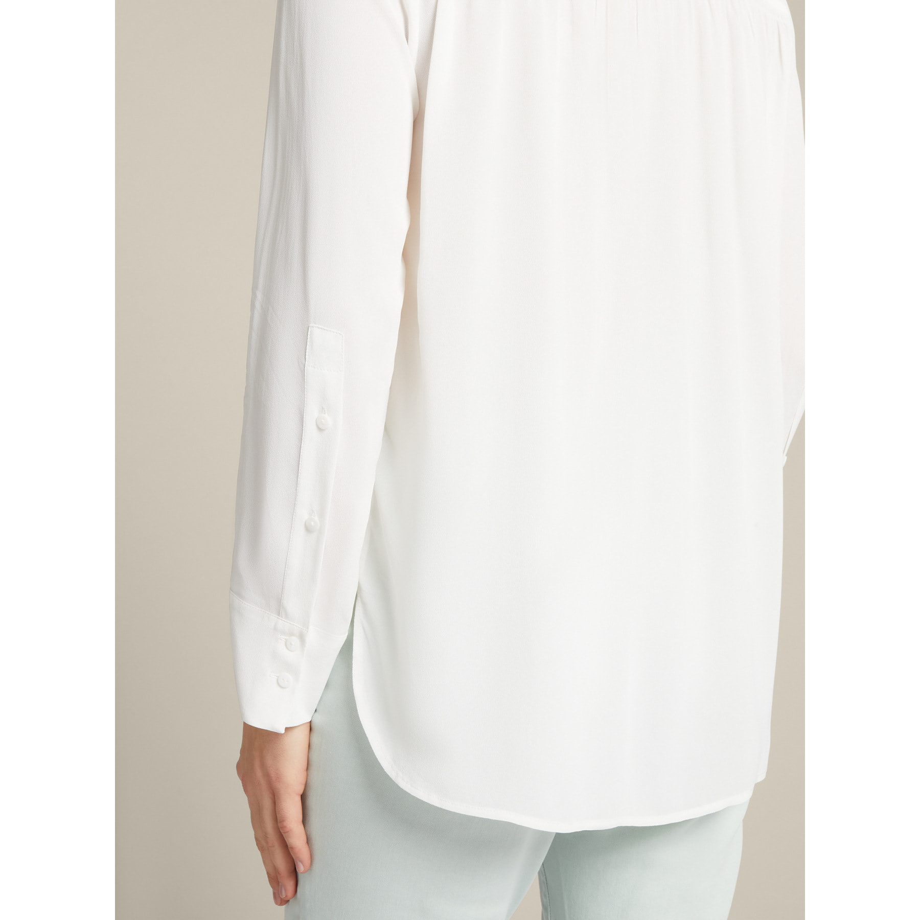 Elena Mirò - Camisa de viscosa con cordones - Blanco