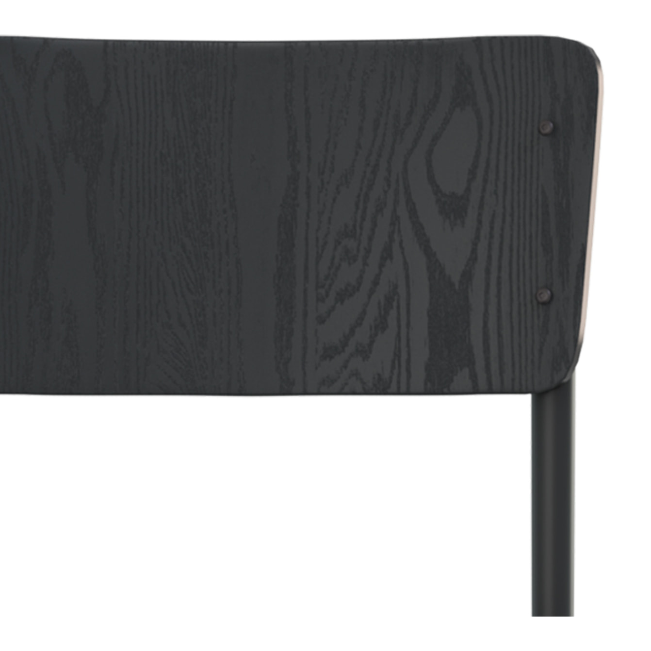 Lot de 2 chaises de bar réglables 60/80 cm en bois noir - Clem