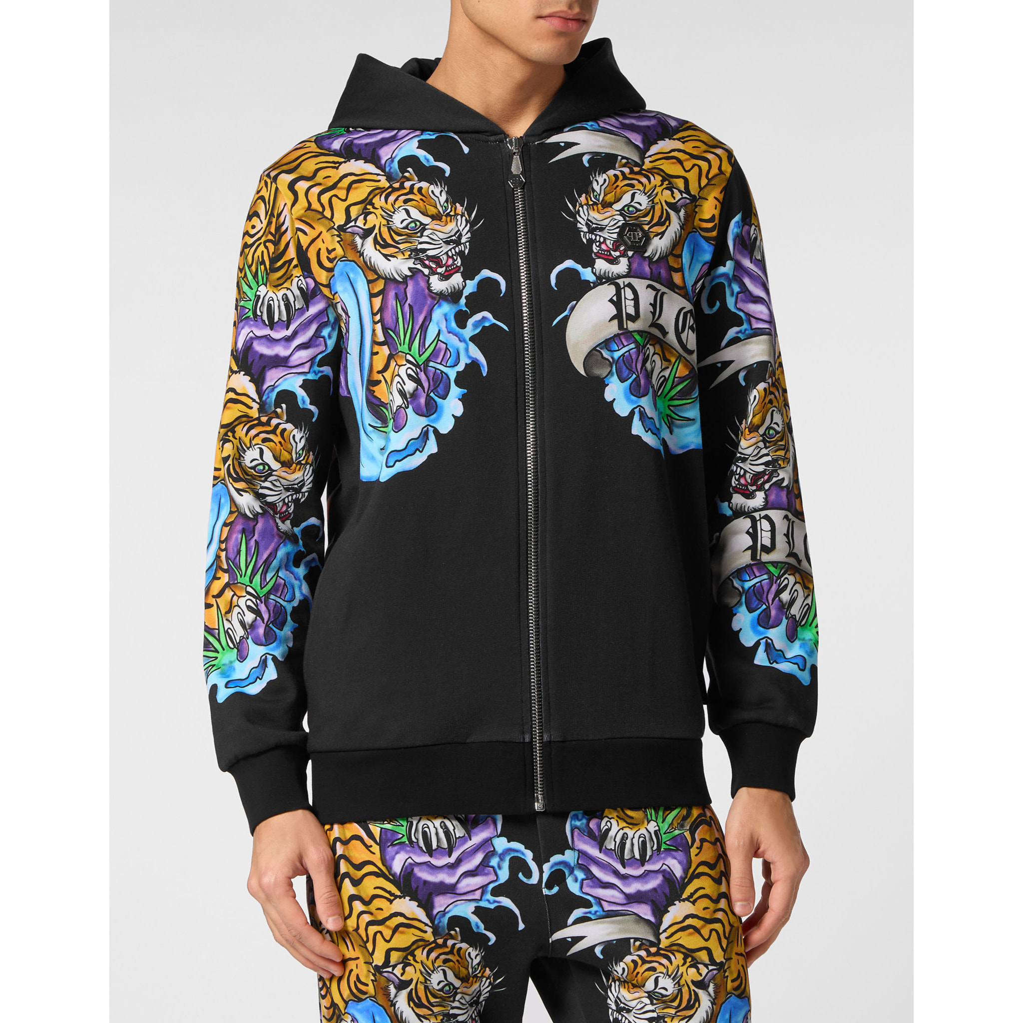 PHILIPP PLEIN Hooded Sweatjacket TATTOO