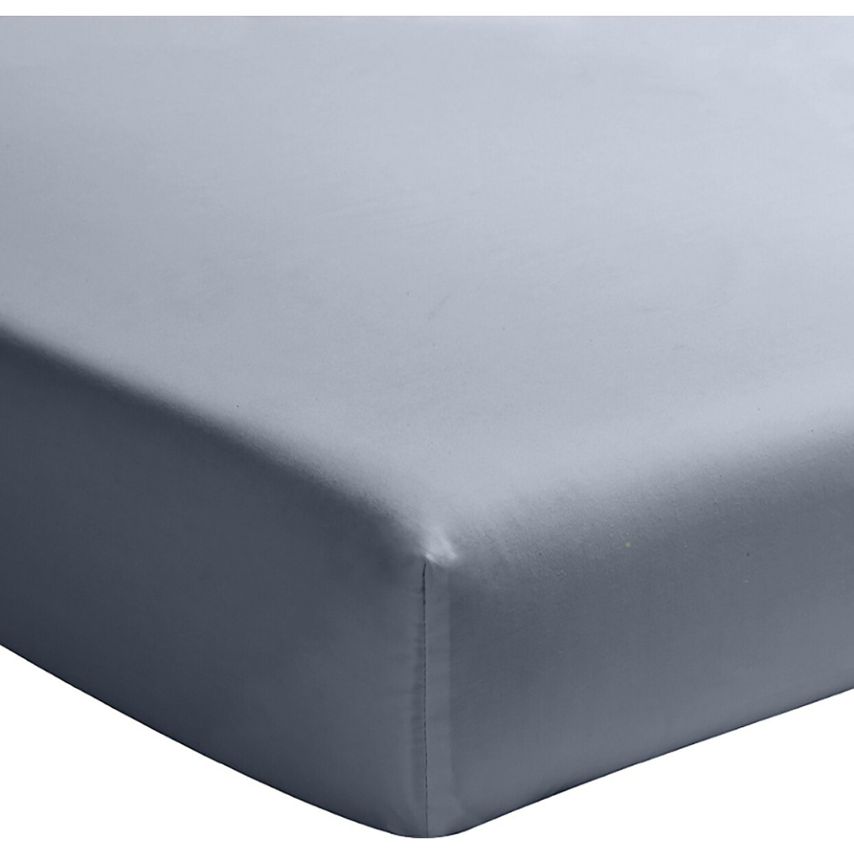 Drap housse percale de coton bleu anthracite
