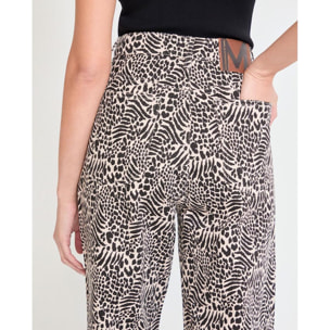 Pantaloni in twill con stampa a macchie