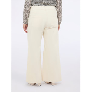 Fiorella Rubino - Pantalones de pana de pierna ancha - Blanco