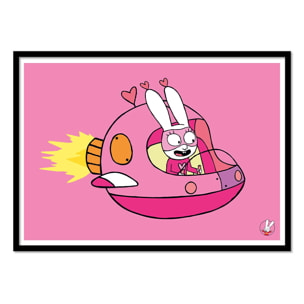 Affiche - Super Rabbit Girl - Simon Super Rabbit