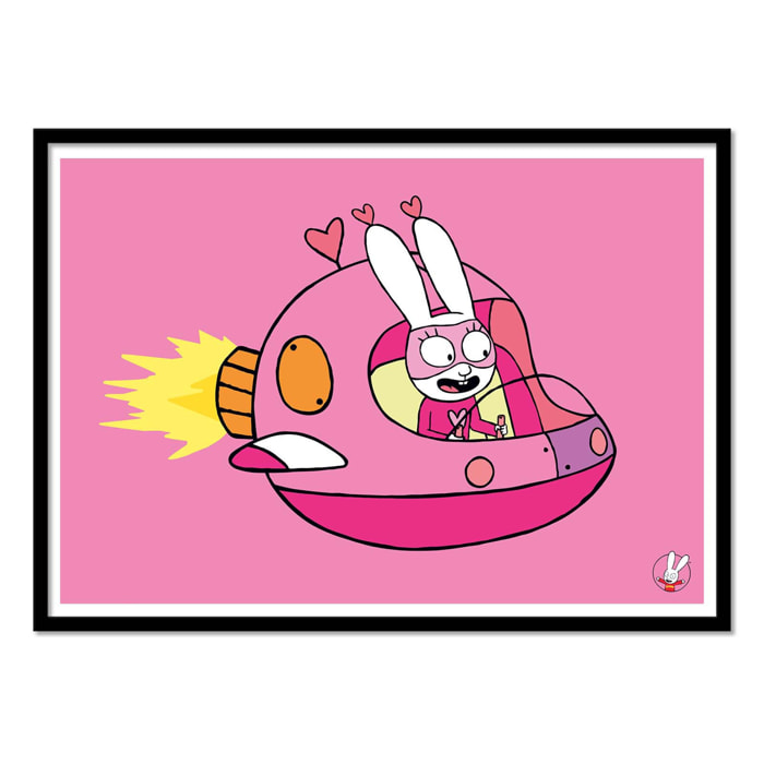 Affiche - Super Rabbit Girl - Simon Super Rabbit