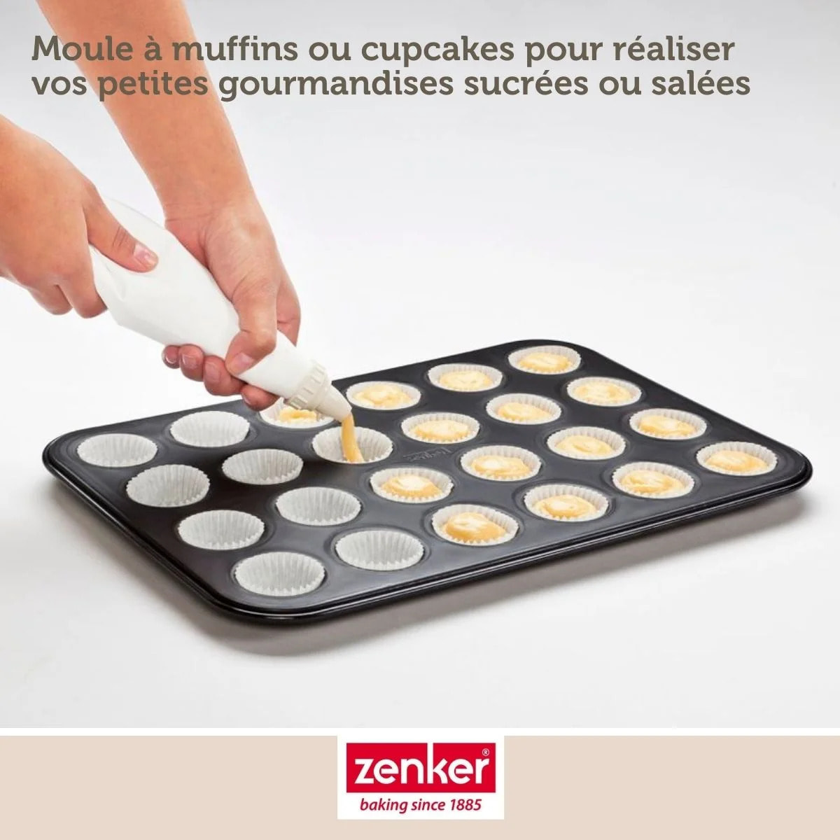 Moule à muffins 24 empreintes 38 x 26 cm Zenker Black Metallic