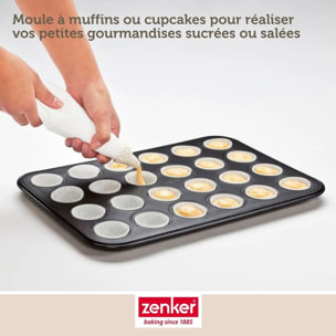 Moule à muffins 24 empreintes 38 x 26 cm Zenker Black Metallic