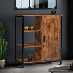 Buffet Elize 1 porte et étagères H70cm