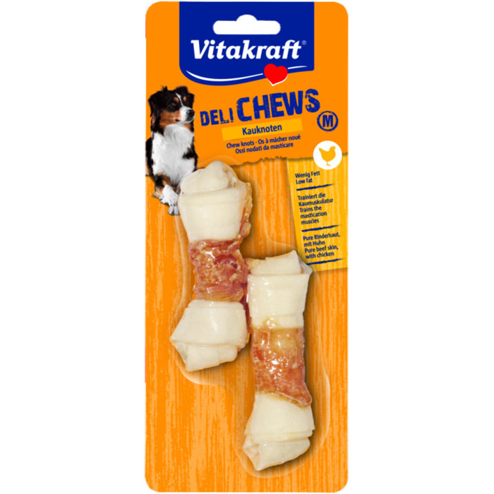 Vitakraft Os à mâcher noué avec Poulet - Friandise pour grand Chien - Lot de 3 Os