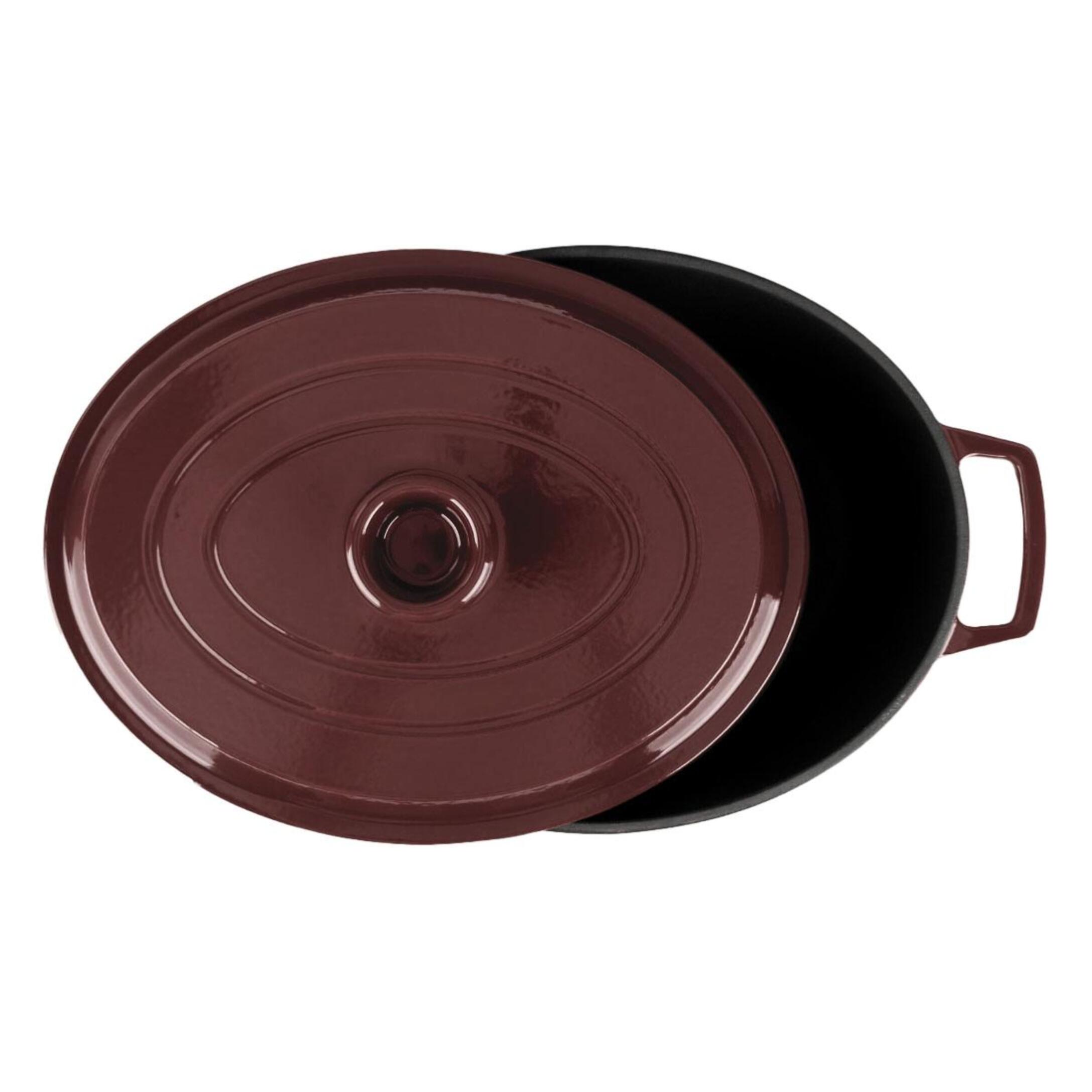 Cocotte en fonte ovale 33cm - "Masseiron Merlot"