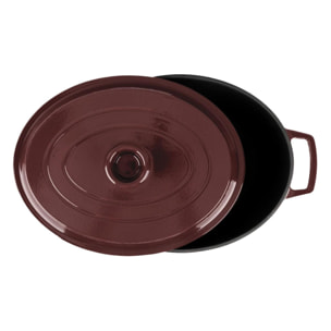 Cocotte en fonte ovale 33cm - "Masseiron Merlot"
