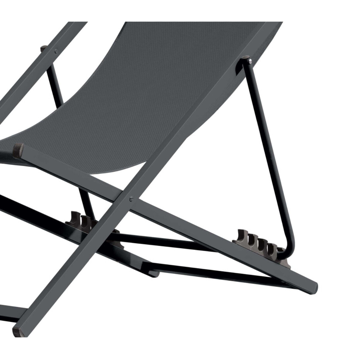 Lot de 6 chiliennes en acier - gris anthracite - PAROS