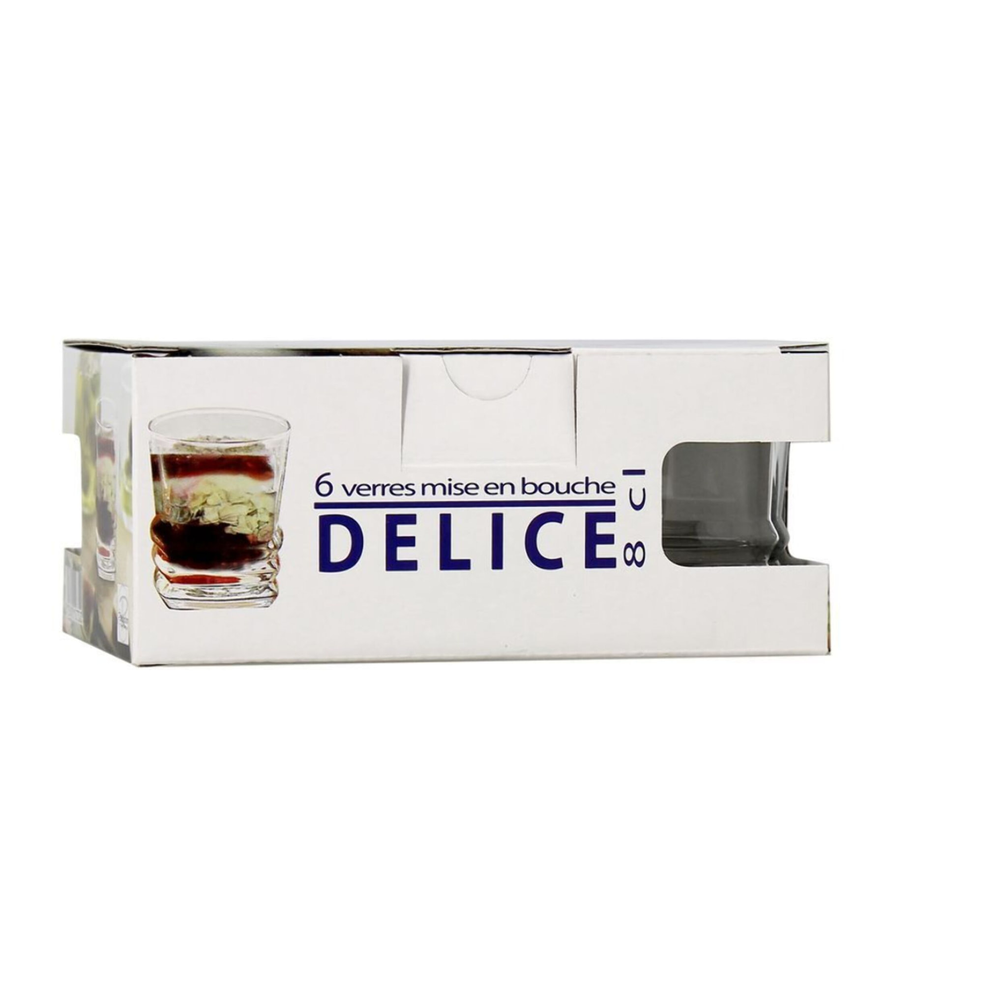 Lot de 6 verrines 8cl en verre DELICE
