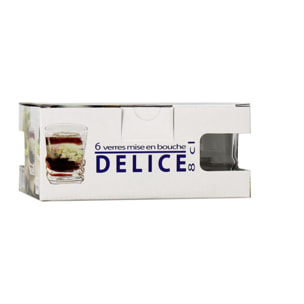Lot de 6 verrines 8cl en verre DELICE