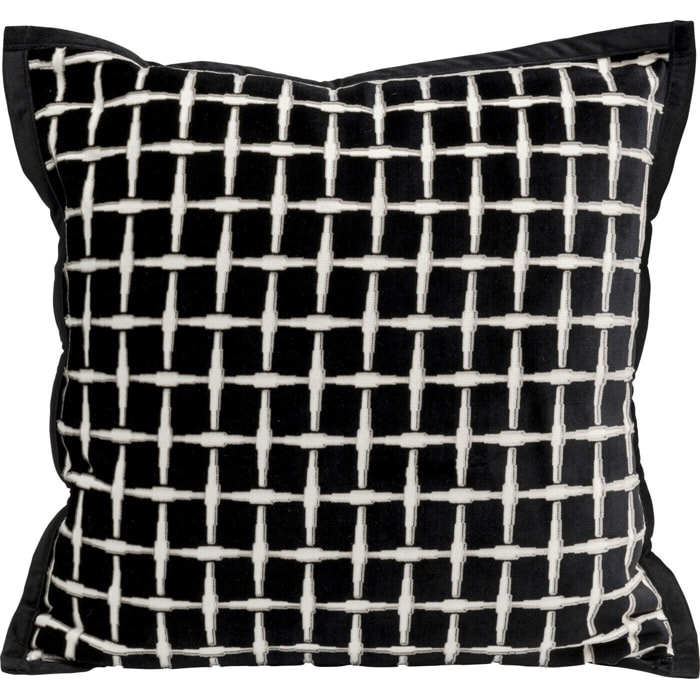 Coussin Melody noir et blanc Kare Design