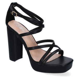 Sandalias de Tacón para Mujer, Elegantes, Diseño Moderno con Tiras Cruzadas