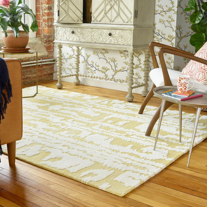 Tapis salon et chambre fait à la main en laine motif abstrait