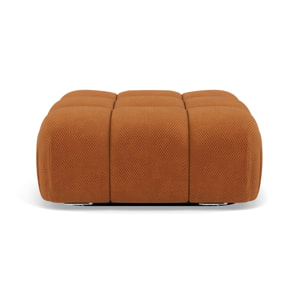 Ruby - pouf en velours texturé - Terracotta