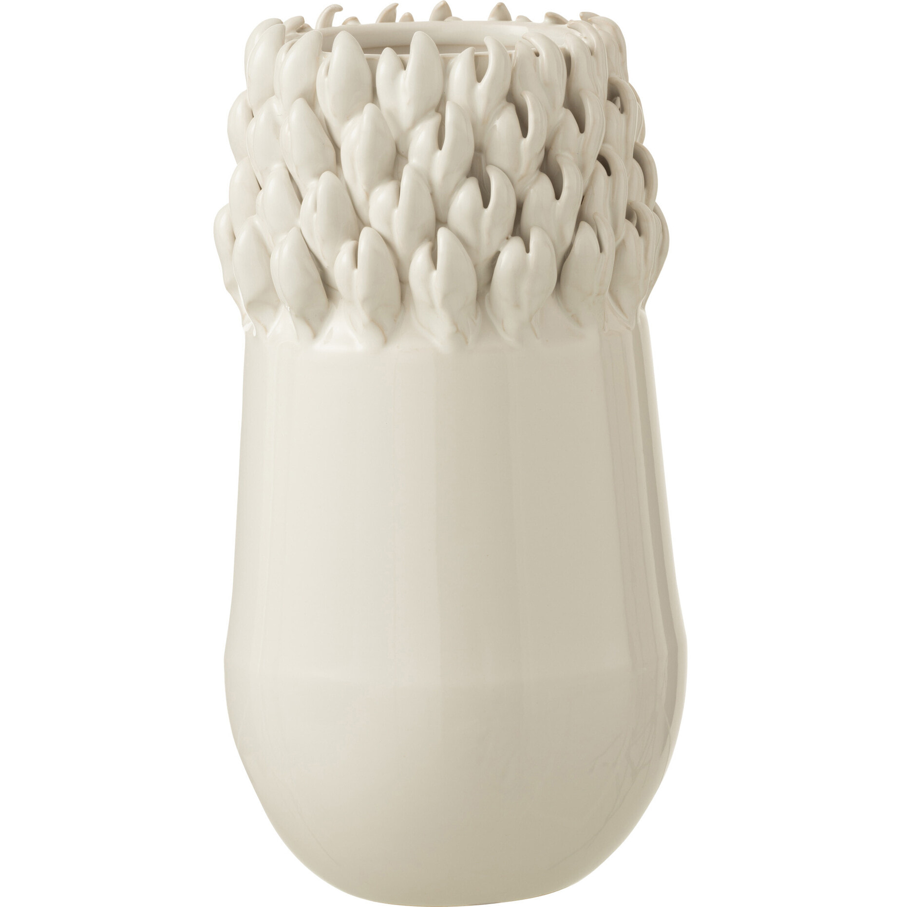 J-Line vase Ibiza - céramique - blanc - small - 27 cm de hauteur