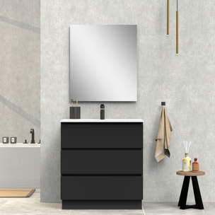 Ensemble de salle de bain IRONA 3C, 80cm, comprend lavabo et miroir