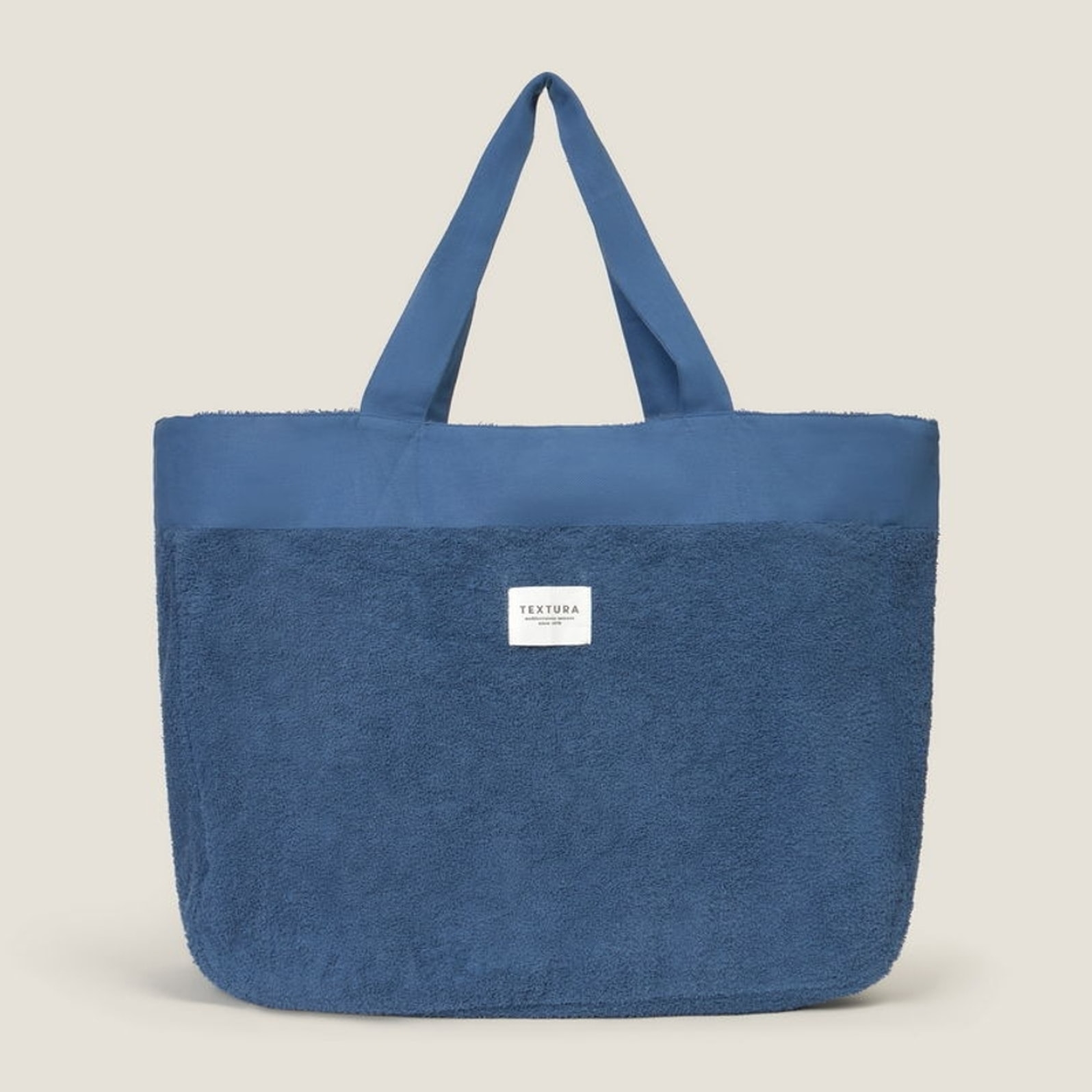 Bolso de playa rizo Riza color azul Algodón y poliéster