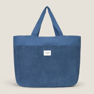 Bolso de playa rizo Riza color azul Algodón y poliéster