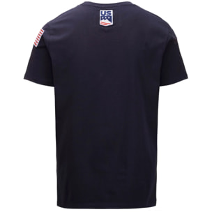 Kappa - T-Shirts & Top Uomo Donna Blu - Ayba2 Usa Us