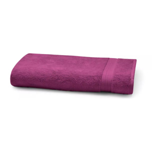 Serviette eponge pur coton 550 g/m² uni violet Elea raisin