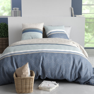 Parure housse de couette imprimé 100% coton - canopée