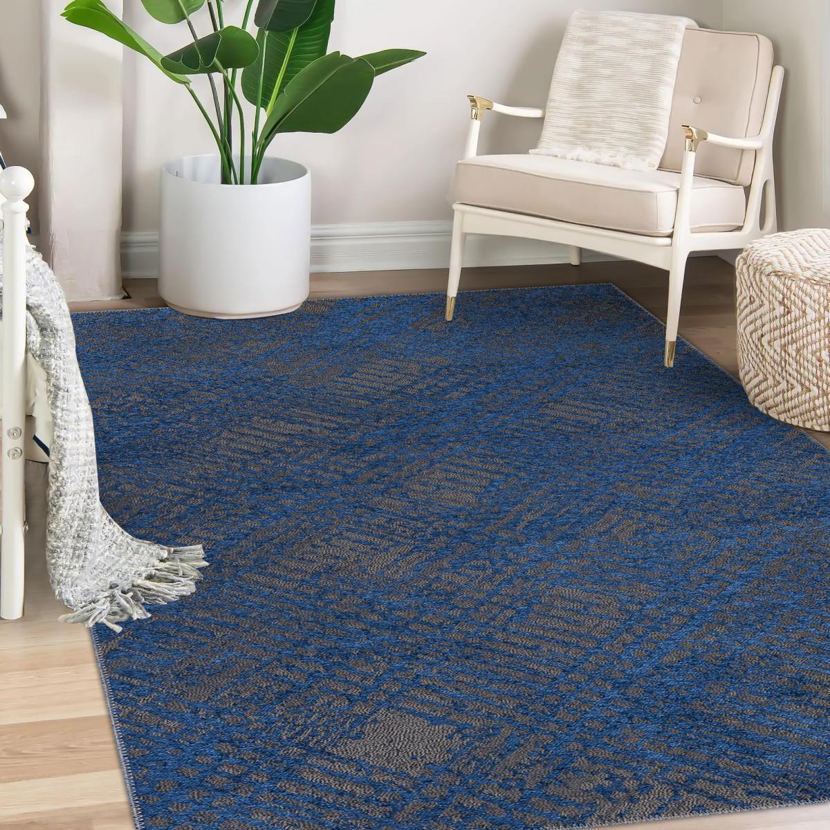 Tapis kilim Piro,aspect relief, motif abstrait déstructuré